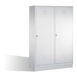 C+P Doppelspind Classic auf Sockel, für 2 Personen, H1800xB1190xT500mm Front Lichtgrau Korpus Lichtgrau