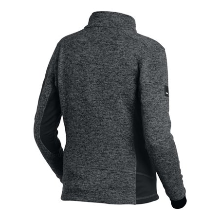 FHB MARIEKE Strick-Fleece-Jacke Damen anthrazit-schwarz Gr. S