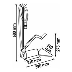 VIGOR Hydraulische Fußpumpe V2847 Anzahl Werkzeuge: 3