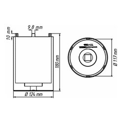 HAZET Nkw Zapfenschlüssel-Satz 4937-117/2 Vierkant hohl 20 mm (3/4 Zoll) Anzahl Werkzeuge: 2