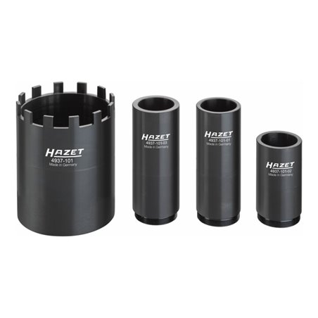 HAZET Nkw Zapfenschlüssel-Satz 4937-101/4 Vierkant hohl 20 mm (3/4 Zoll) Anzahl Werkzeuge: 4