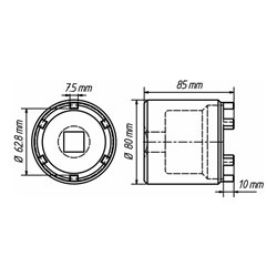 HAZET Nkw Zapfenschlüssel 4937-62 Vierkant hohl 20 mm (3/4 Zoll)