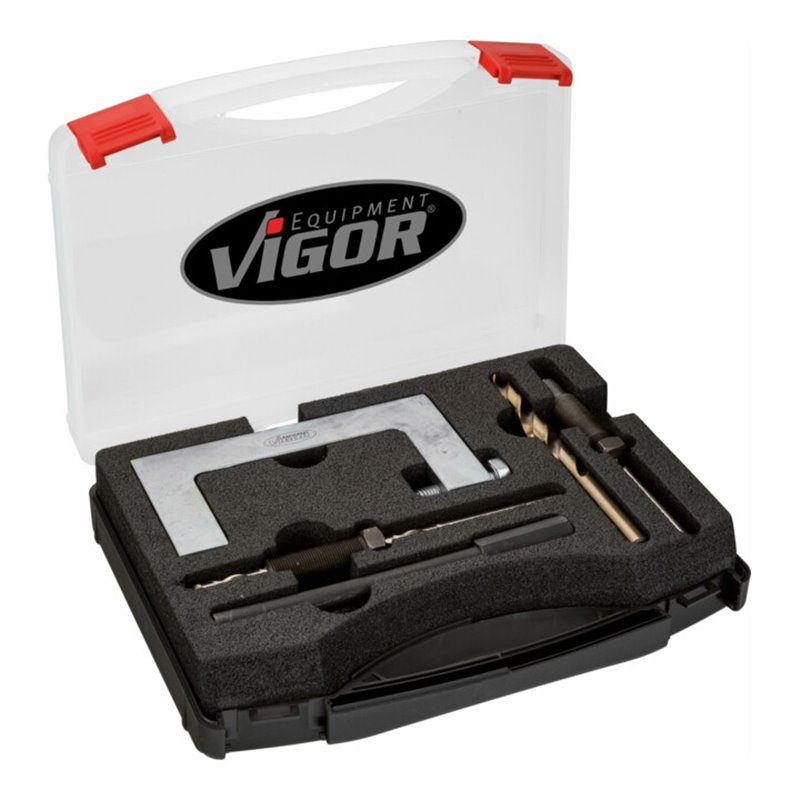 VIGOR Klemmschrauben-Demontage-Werkzeug-Satz für Vierlenker-Achse VAG V4126 Anzahl Werkzeuge: 5