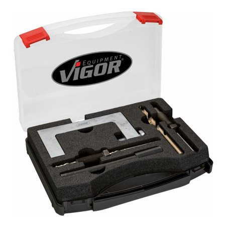 VIGOR Klemmschrauben-Demontage-Werkzeug-Satz für Vierlenker-Achse VAG V4126 Anzahl Werkzeuge: 5