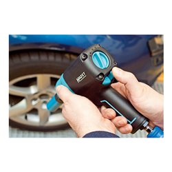 HAZET Schlagschrauber mit Sortiment 9012EL-SPC/4 Lösemoment maximal: 1700 Nm Vierkant massiv 12,5 mm (1/2') Hochleistungs-Doppel