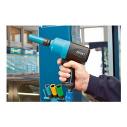 HAZET Schlagschrauber mit Sortiment 9012EL-SPC/4 Lösemoment maximal: 1700 Nm Vierkant massiv 12,5 mm (1/2') Hochleistungs-Doppel