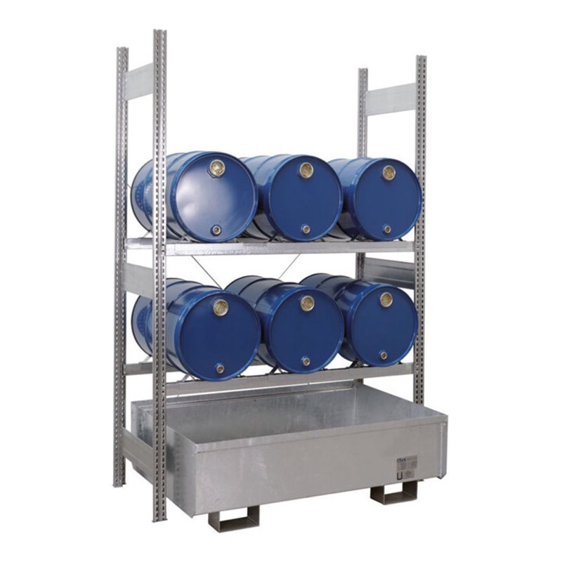 Regalwerk BERT Fassregal Anbaufeld Hx HxBxT 2000x1285x800mm