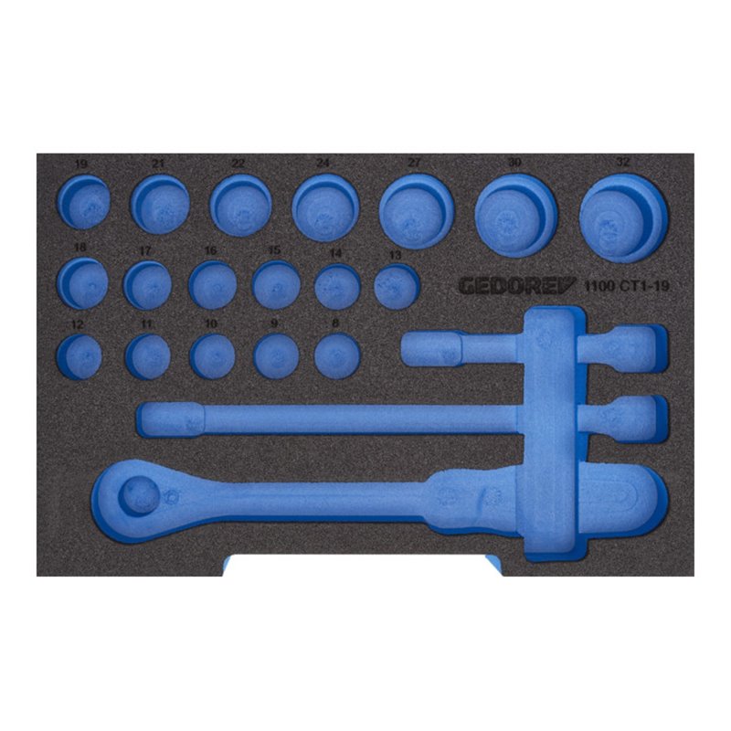 Gedore EI-1100 CT1-19 Schaumstoffmodul 1/2 L-BOXX 136 leer