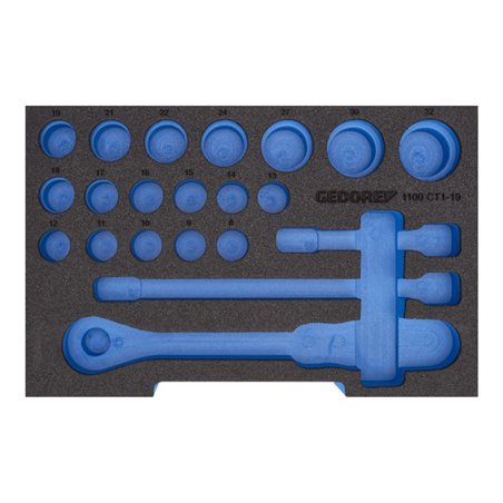 Gedore EI-1100 CT1-19 Schaumstoffmodul 1/2 L-BOXX 136 leer