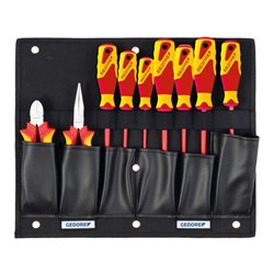Gedore 1100 W-002 VDE Werkzeugkarte mit VDE-Zangen/Schraubendreher-Sortiment