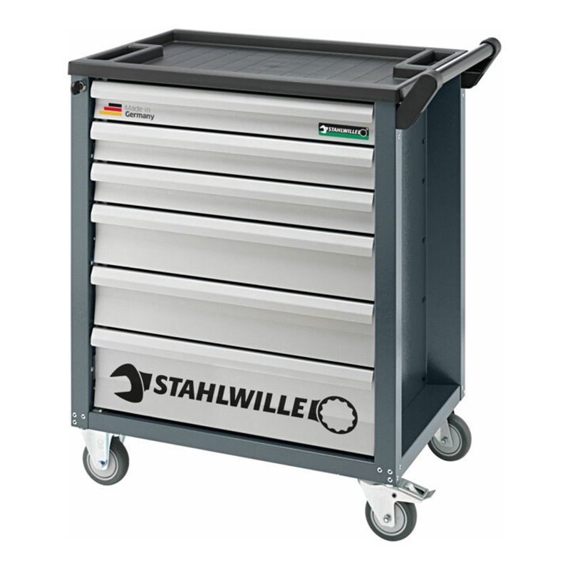 Stahlwille Werkstattwagen 6 Schubladen anthrazitgrau, RAL 7016 L.780mm x B.499mm x H.912mm