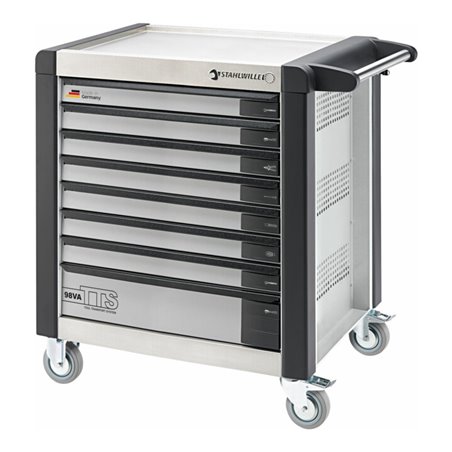 Stahlwille Werkstattwagen TTS 8 Schubladen weiß, RAL 9010 L.652mm x B.1000mm x H.1024mm