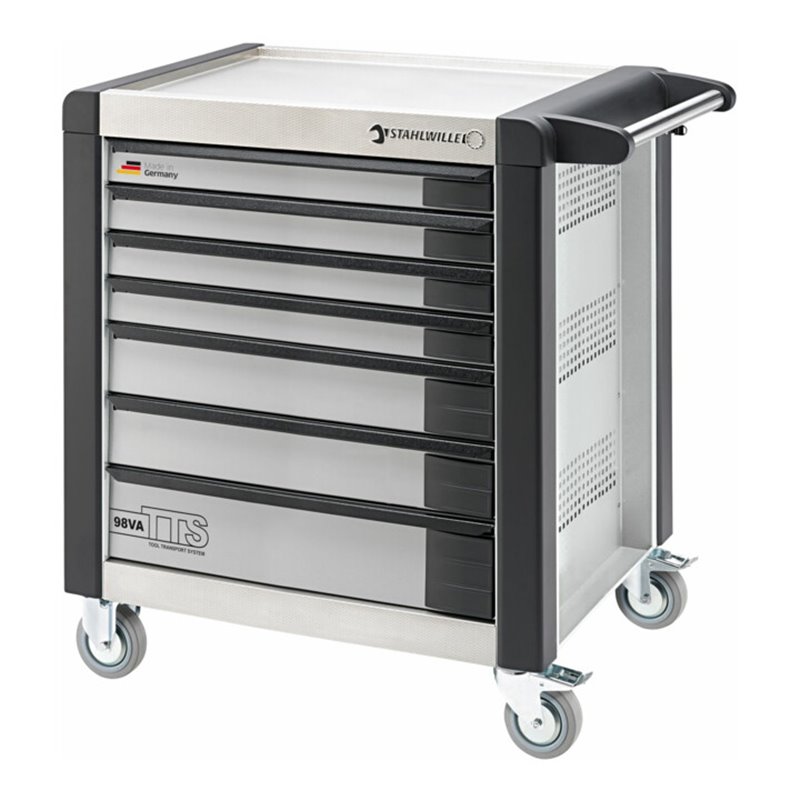 Stahlwille Werkstattwagen TTS 7 Schubladen weiß, RAL 9010 L.652mm x B.1000mm x H.1024mm
