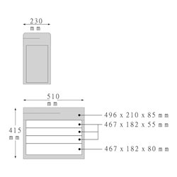 Stahlwille Tragekasten L.510mm B.230mm H.415mm