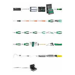 Stahlwille Werkzeugsatz f.Flugzeugelektrik i.Koffer Nr.13209 Gewicht 12,5kg 110tlg.