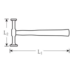 Stahlwille Ausbeul- u.Schlichthammer D.30/40mm L.300mm