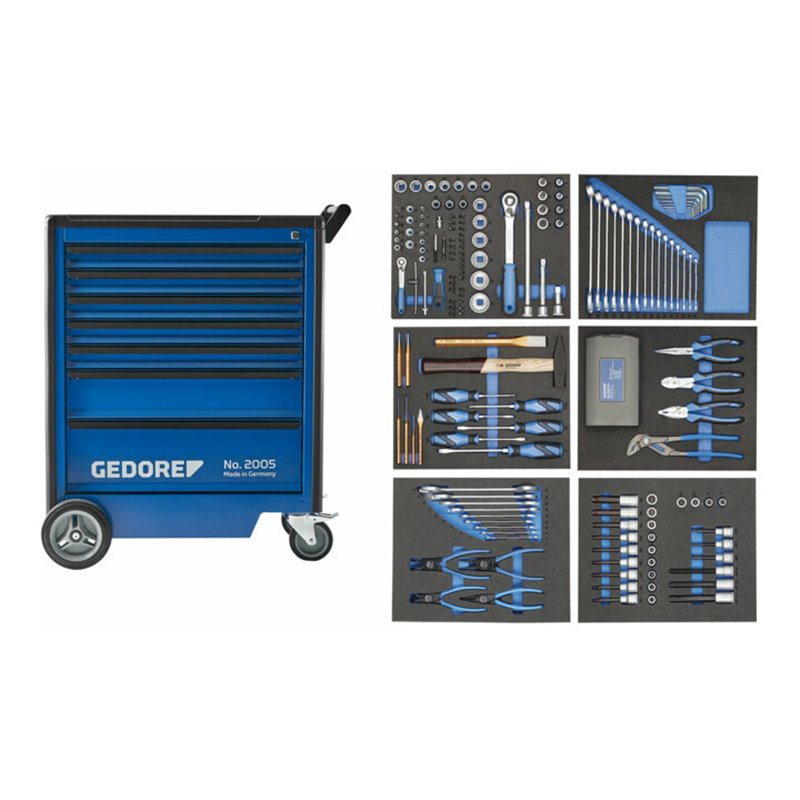 Gedore Werkzeugwagen 2005-TS-190 mit 190-teilig Werkzeugsortiment
