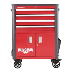 Carolus Werkstattwagen WINGMAN, 4 Schubladen, rot/anthrazit