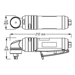 HAZET Stabschleifer, abgewinkelt 9032P-5