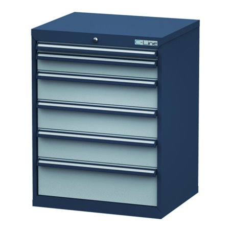 Simplaflex Schubladenschrank, Schubladen: 1x50, 1x100, 3x150, 1x200, BxTxH 700x575x920 mm