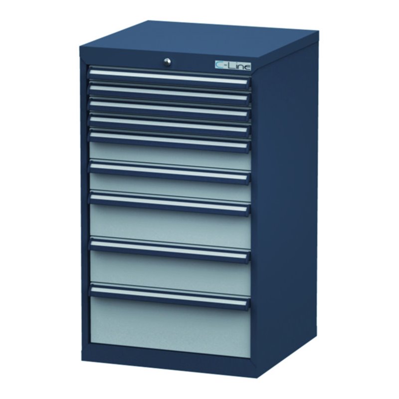 Simplaflex Schubladenschrank, Schubladen: 4x50, 2x100, 2x150, 1x200, BxTxH 600x575x1020 mm