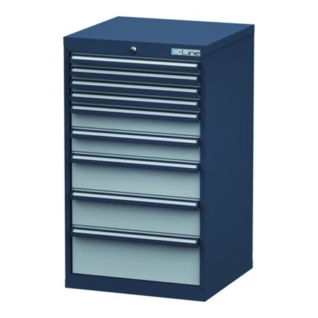 Simplaflex Schubladenschrank, Schubladen: 4x50, 2x100, 2x150, 1x200, BxTxH 600x575x1020 mm