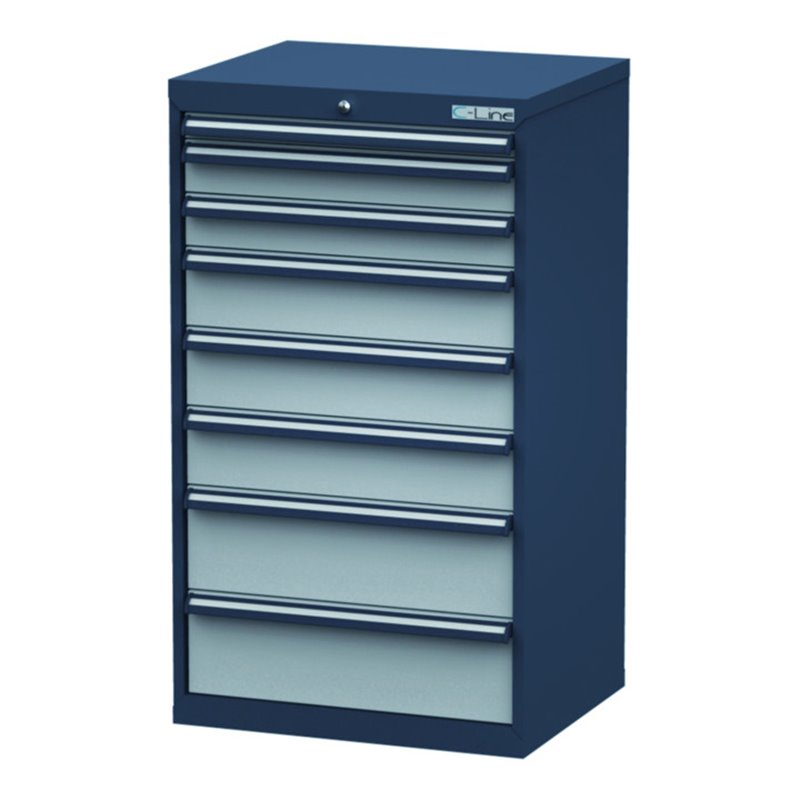 Simplaflex Schubladenschrank, Schubladen: 1x50, 2x100, 3x150, 2x200, BxTxH 700x575x1220 mm