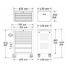 HAZET Werkstattwagen Assistent 178N-10 Schubladen flach: 8 x 80 x 527 x 348 mm Schubladen hoch: 2 x 165 x 527 x 348 mm