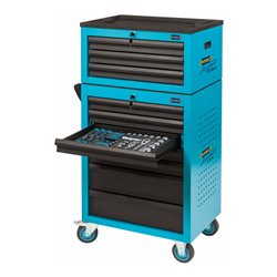 HAZET Werkstattwagen Assistent 178N-10 Schubladen flach: 8 x 80 x 527 x 348 mm Schubladen hoch: 2 x 165 x 527 x 348 mm