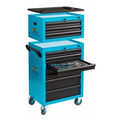 HAZET Werkstattwagen Assistent 178N-10 Schubladen flach: 8 x 80 x 527 x 348 mm Schubladen hoch: 2 x 165 x 527 x 348 mm