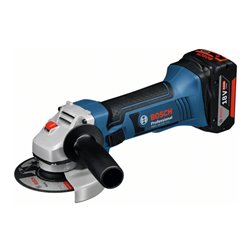 Bosch Akku-Winkelschleifer GWS 18-125 V-LI mit 2 x 5,0 Ah Li-Ion Akku L-BOXX