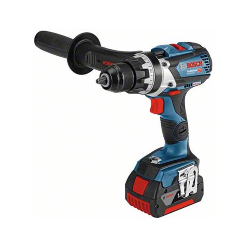 Bosch Akku-Bohrschrauber GSR 18V-85 C mit 2 x 5,0 Ah Li-Ion Akku GCY 30-4 L-BOXX