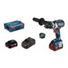Bosch Akku-Bohrschrauber GSR 18V-85 C mit 2 x 5,0 Ah Li-Ion Akku GCY 30-4 L-BOXX