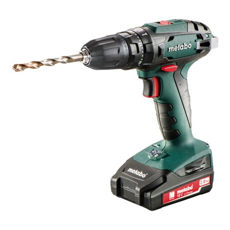 Metabo Akku-Schlagbohrmaschine SB 18 Kunststoffkoffer + 2x18V/2Ah Li-Ion + SC 60 Plus