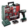 Metabo Akku-Bohrschrauber BS 18 Mobile Werkstatt Mobile Werkstatt Kunststoffkoffer 18V 2x2Ah Li-Power + SC 30