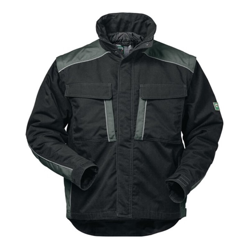 Canvas Outdoorjacke 2 in 1 Basel Gr. XL schwarz/grau 65% PES/35% CO Feldtmann