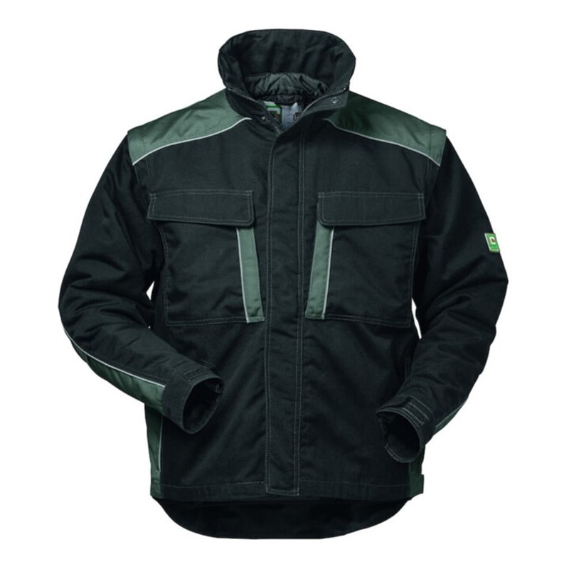 Canvas Outdoorjacke 2 in 1 Basel Gr. XXL schwarz/grau 65% PES/35% CO Feldtmann