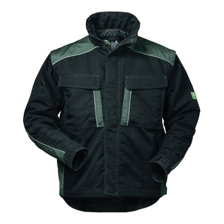 Canvas Outdoorjacke 2 in 1 Basel Gr. XXL schwarz/grau 65% PES/35% CO Feldtmann