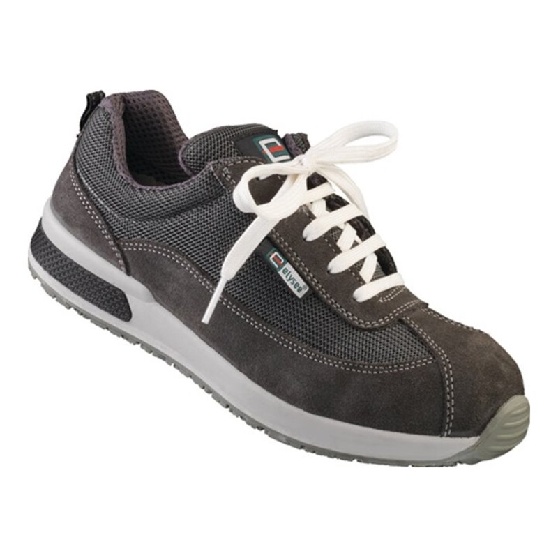 Damensicherheitsschuh Sandra Gr. 36 grau,weiß abg. Leder S1P SRC EN20345