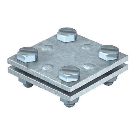 Kreuzverbinder nach DIN EN 62561-1 flach / flach 30 mm feuerverzinkt Stahl