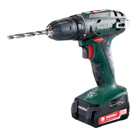 Metabo Akku-Bohrschrauber BS 14.4 Kunststoffkoffer 14.4V 2x2Ah Li-Power + SC 30
