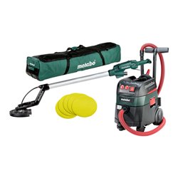 Metabo Langhalsschleifer LSV 5-225 + Allessauger ASR 35 M ACP Set mit 25 Haftschleifblättern 225 mm P 120 Werkzeugtasche