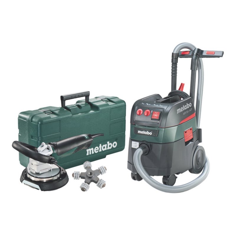 Metabo Renovierungsfräse RF 14-115 + Allessauger ASR 35 L ACP Set Kunststoffkoffer