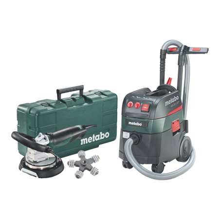 Metabo Renovierungsfräse RF 14-115 + Allessauger ASR 35 L ACP Set Kunststoffkoffer