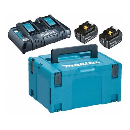 Makita Power Source Kit 2x 5,0 Ah 197629-2 mit Doppelladegerät