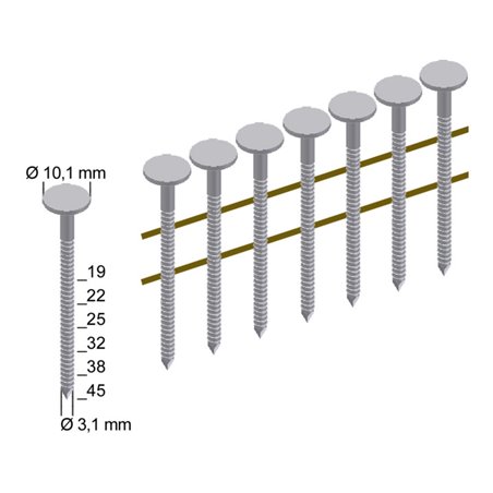 Prebena Dachpappnägel CNZ31/45VZRI feuerverzinkt