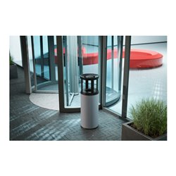 Hailo ProfiLine Combi Plus 50, Ascher-Papierkorb-Kombination, 45 l Silber