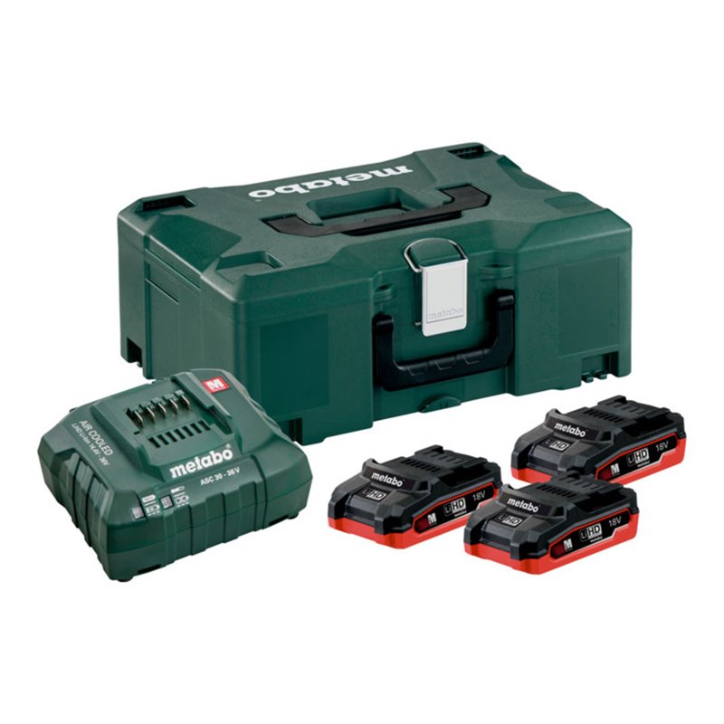 Metabo Basic-Set 3 x LiHD 3.1 Ah + MetaLoc