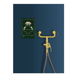 Erbstößer Augendusche AB003110 bewegliche Handdusche/Schlauchdusche 2-Strahlregler