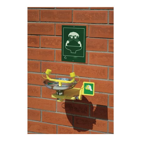 Erbstößer Augendusche AB02210E Wandmodell starr Auffangbecken Edelstahl